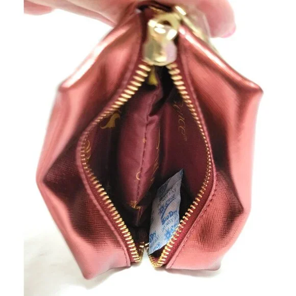 SeneGence LipSense ShadowSense Metallic Burgundy Cosmetic Bag with Gold Keyring - Picture 7 of 7